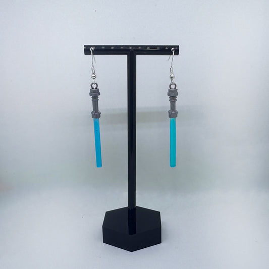 Blue Lightsaber Earrings