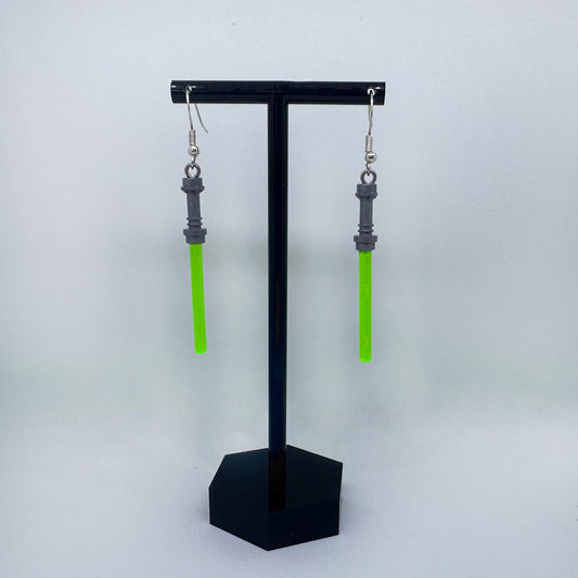 Green Lightsaber Earrings